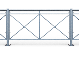 Купить оцинкованное пешеходное ограждение типа "Крест" 