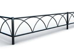 Ограждение металлическое для тротуаров